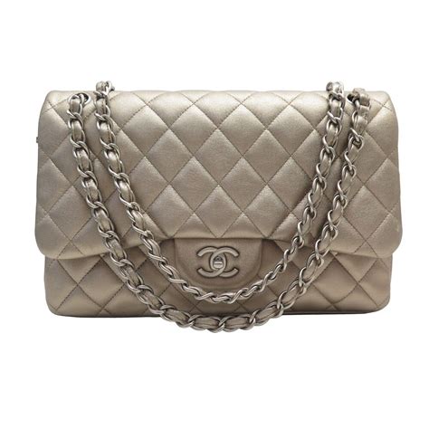 Sac bandoulière timeless/classique Chanel Doré en Serpent 